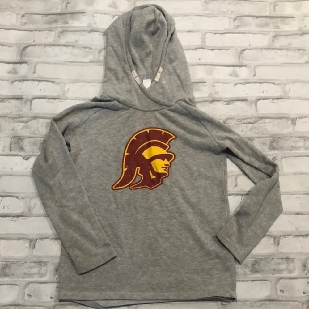SC Trojan apparel girls gray hoodie